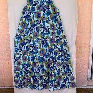 Sonoma size 1X new without tags color blocked tiered maxi dress
